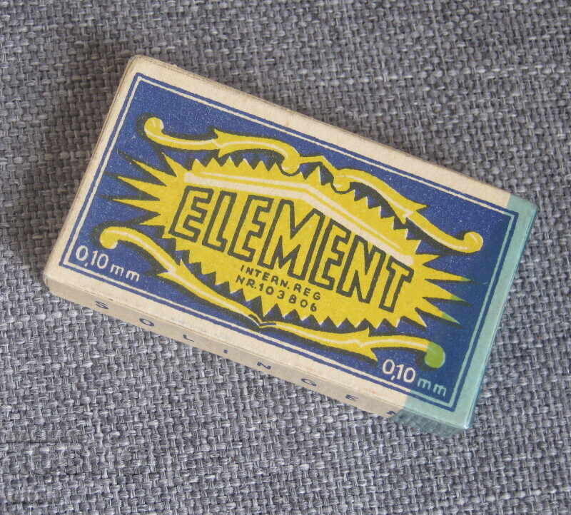 Element Solingen Germany pack of 10 new barber razors with price 15.00 BGN | € 7.67 Element Solingen Germany pack of 10 new barber razors with price 15.00 BGN | € 7.67