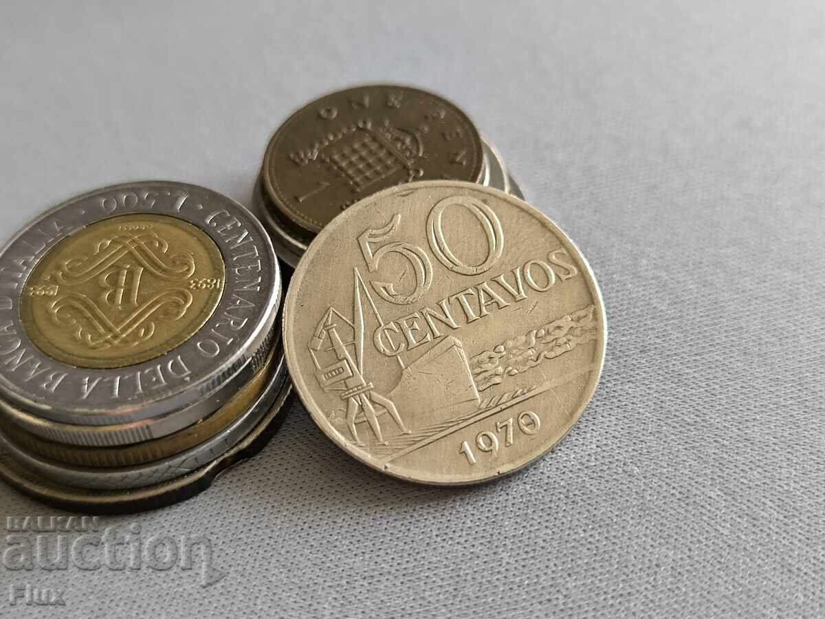 Νόμισμα - Βραζιλία - 50 Σεντάβος | 1970 Νόμισμα - Βραζιλία - 50 Σεντάβος | 1970
