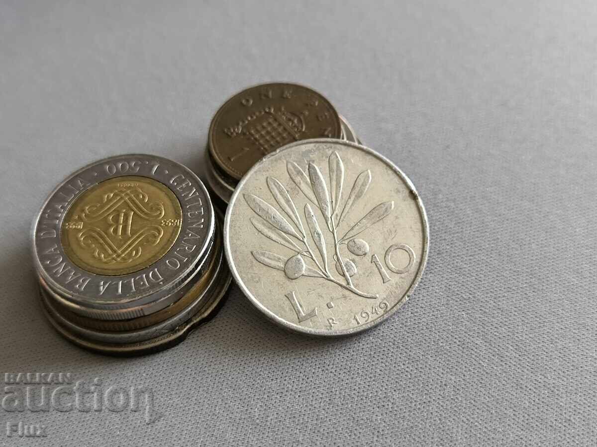 Monedă - Italia - 10 lire | 1949 Monedă - Italia - 10 lire | 1949