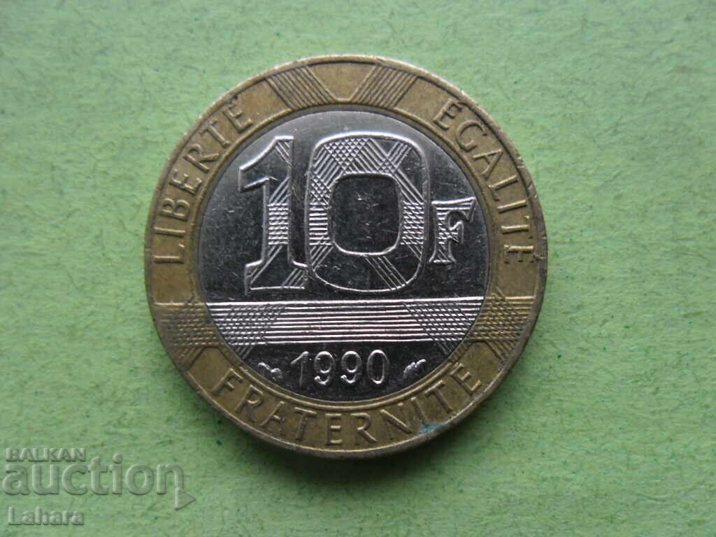 10 φράγκα 1990 g. Γαλλία
