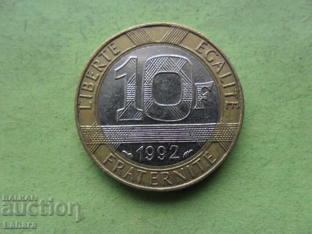 10 франка 1992 г. Франция 10 франка 1992 г. Франция