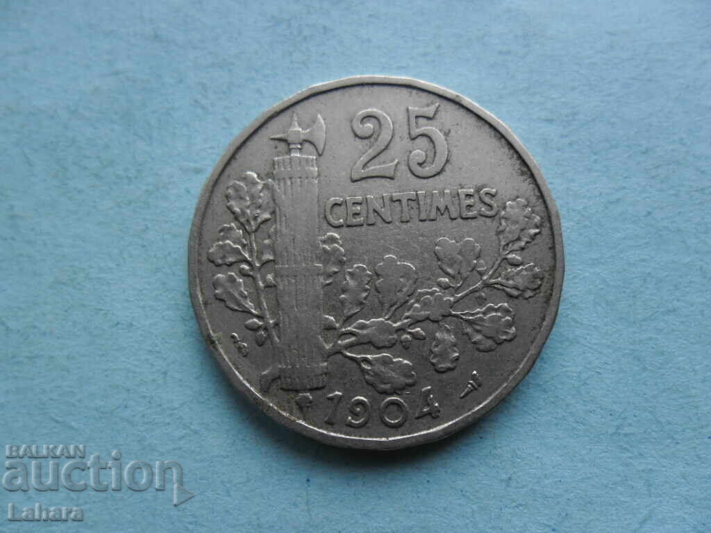 25 сантима 1904 г. Франция 25 сантима 1904 г. Франция