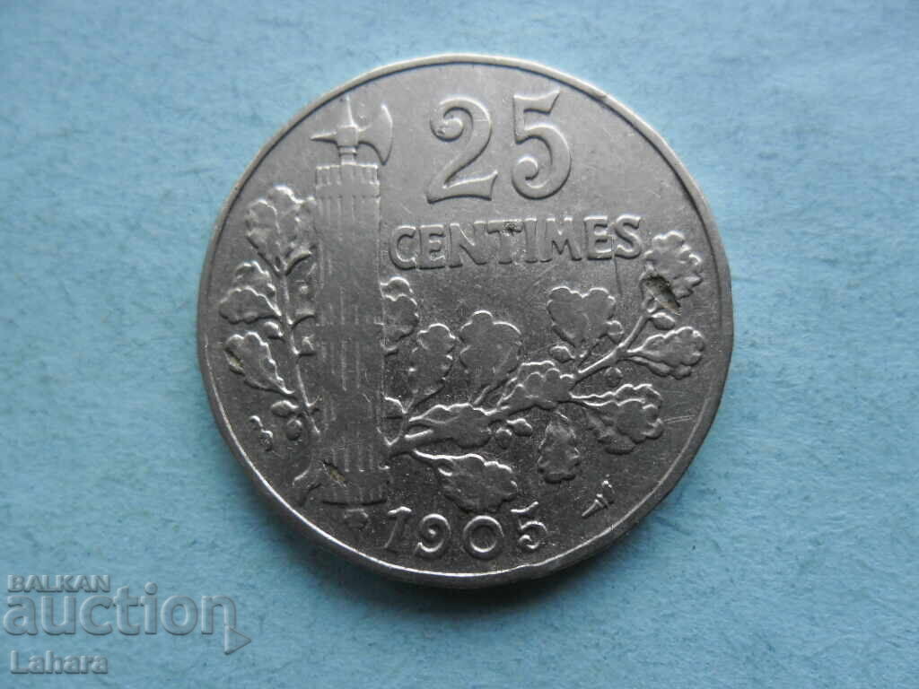 25 centimes 1905. Γαλλία