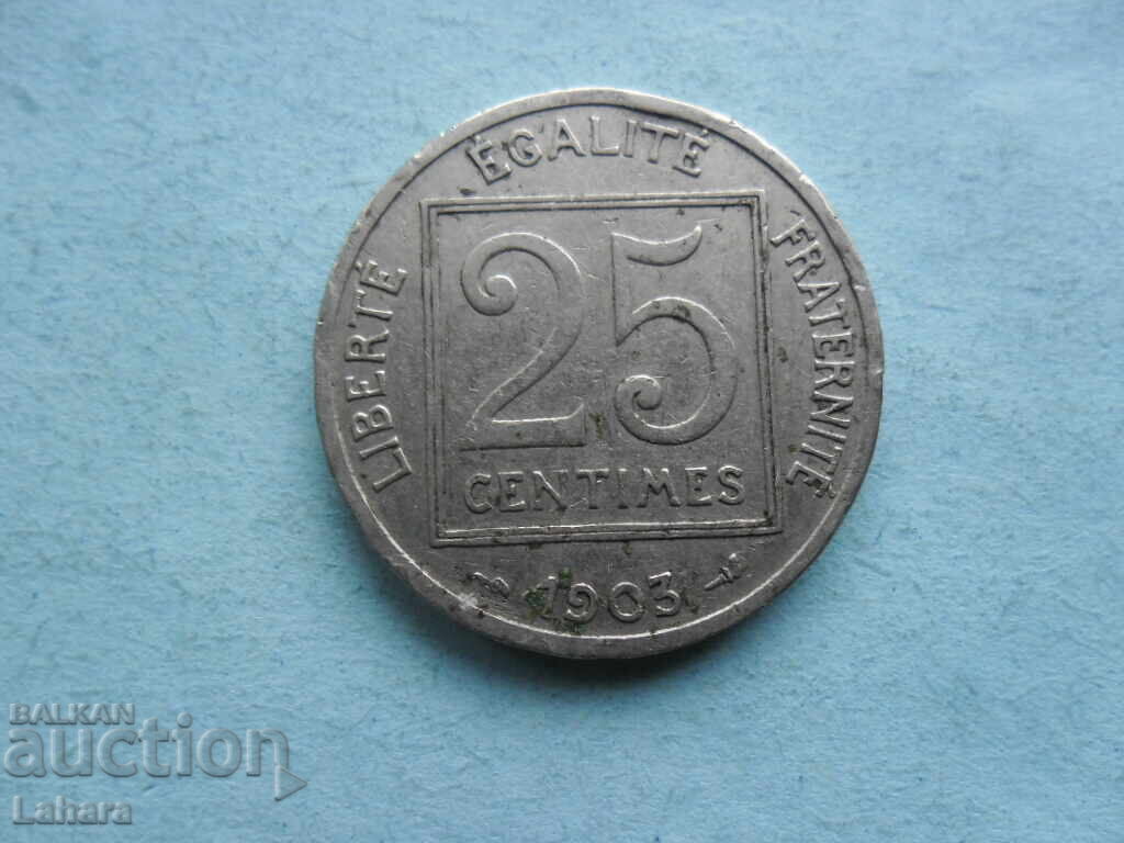 25 Centimes 1903 France