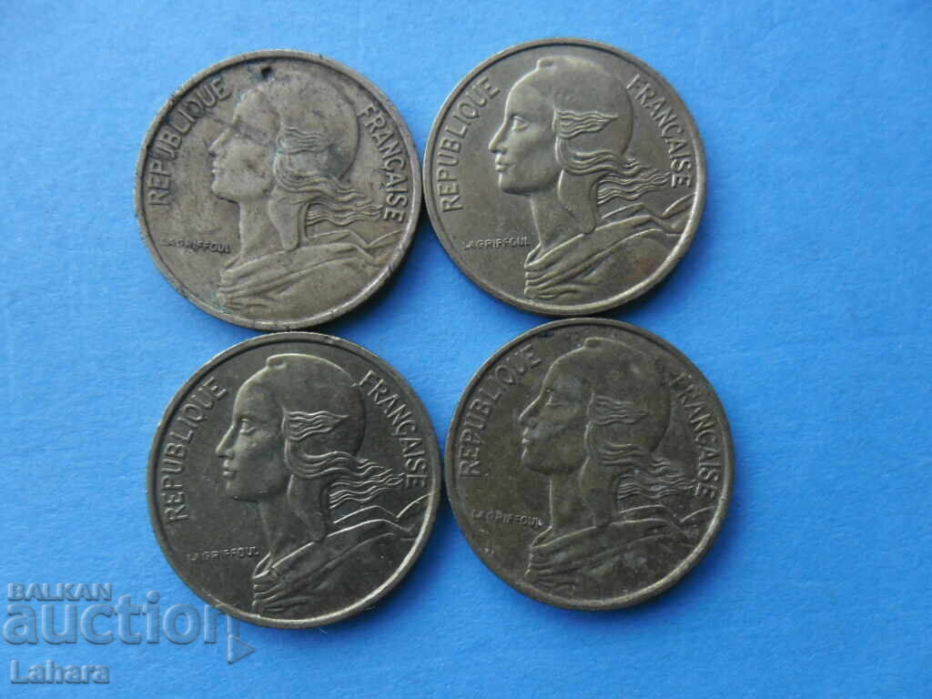 5 λεπτά 1985, 1986, 1987, 1988 g. Γαλλία με τιμή 1.30 BGN | € 0.66