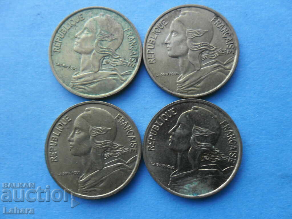 5 λεπτά 1980, 1981, 1982, 1983 g. Γαλλία με τιμή 1.30 BGN | € 0.66