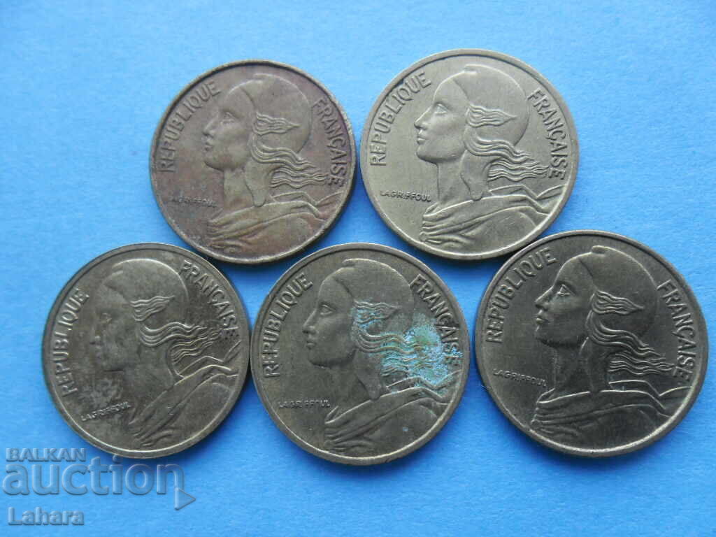 5 Centime 1975, 1976, 1977, 1978, 1979 France with price 1.50 BGN | € 0.77