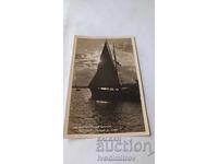 Carte poștală Borovets Apus de soare 1956