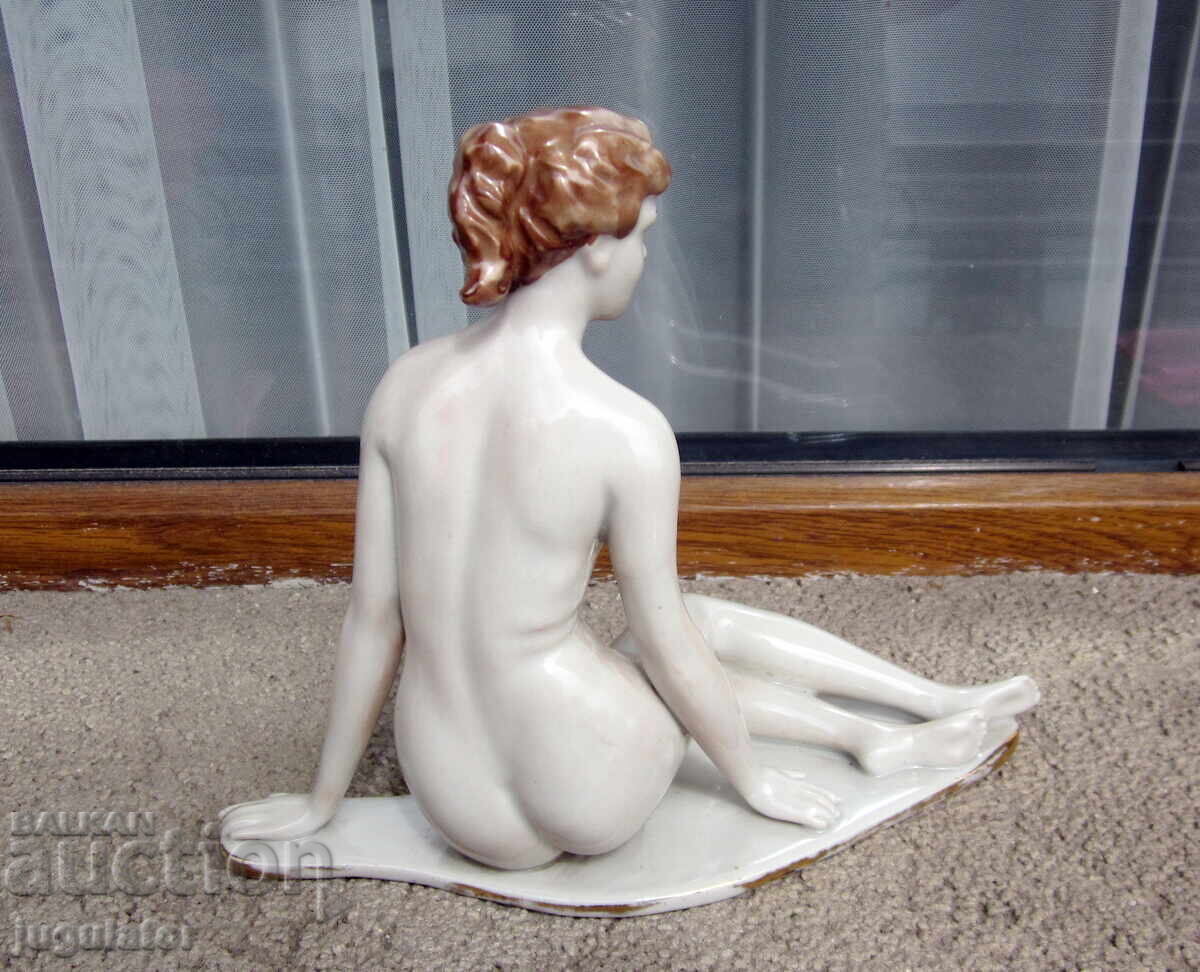 Old Bulgarian porcelain figurine of a nude woman SIP - 5 Old Bulgarian porcelain figurine of a nude woman SIP - 5
