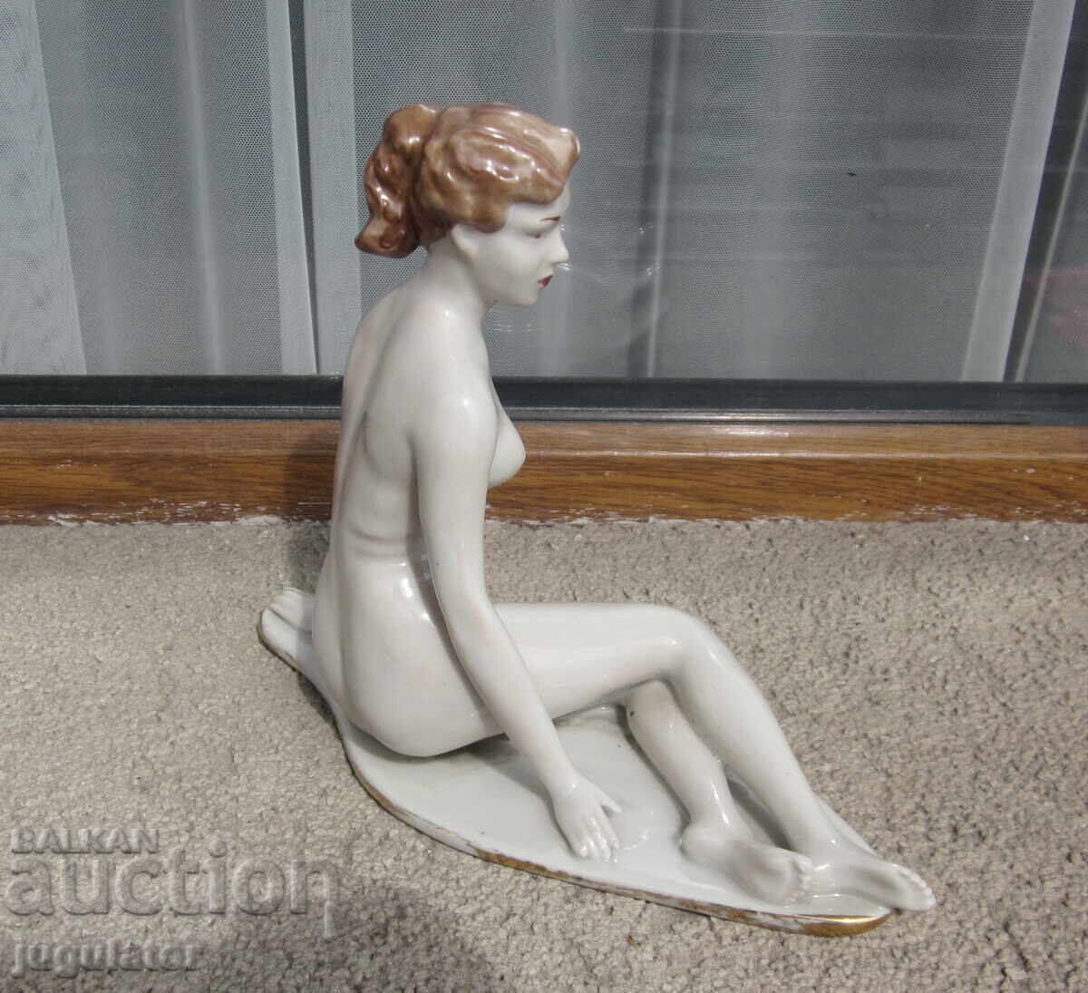 Old Bulgarian porcelain figurine of a nude woman SIP - 6 Old Bulgarian porcelain figurine of a nude woman SIP - 6