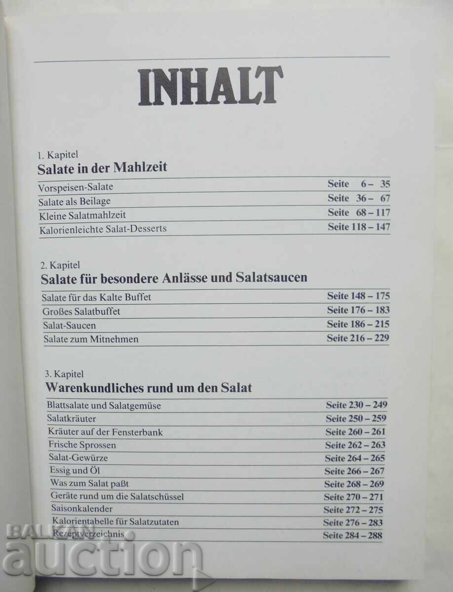 Cookbook Das neue Buch der Salate 1987 with price 20.00 BGN | € 10.23