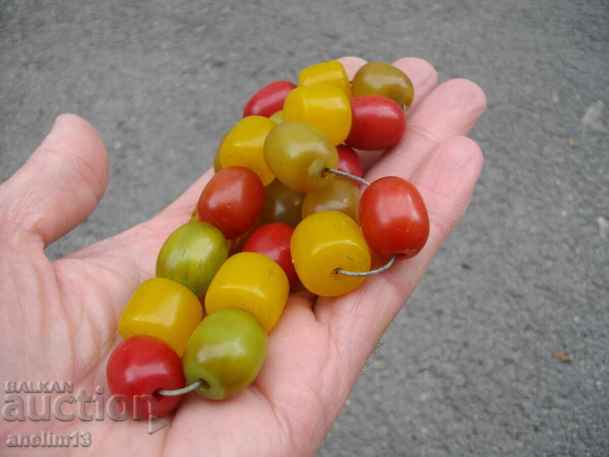 OLD ROSARY BAKELITE AMBER CATALINE - 5