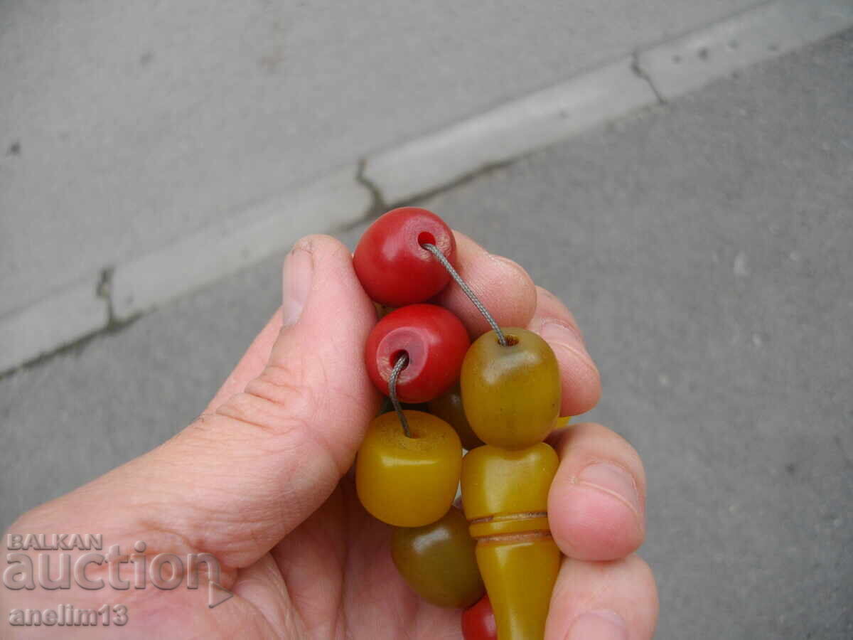 OLD ROSARY BAKELITE AMBER CATALINE - 6