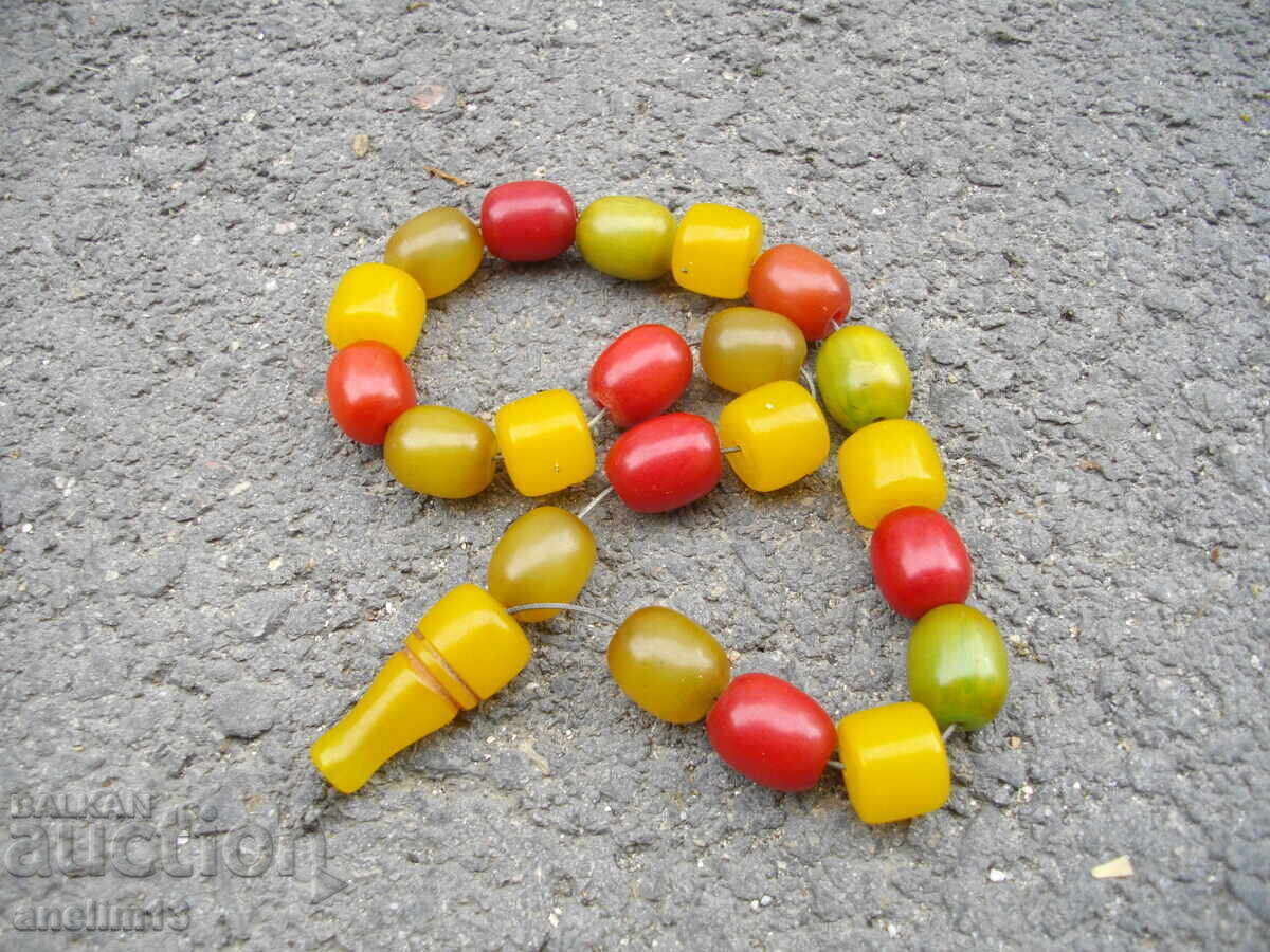OLD ROSARY BAKELITE AMBER CATALINE