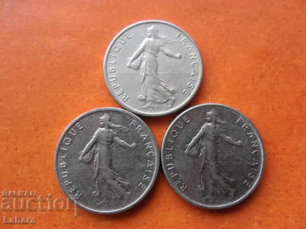 1/2 франк 1967 , 1968 , 1969 г. Франция с цена 1.00 лв. | € 0.51 1/2 франк 1967 , 1968 , 1969 г. Франция с цена 1.00 лв. | € 0.51