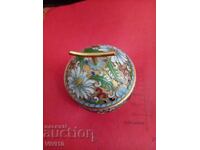 Cutie veche de bijuterii, email, cloisonné