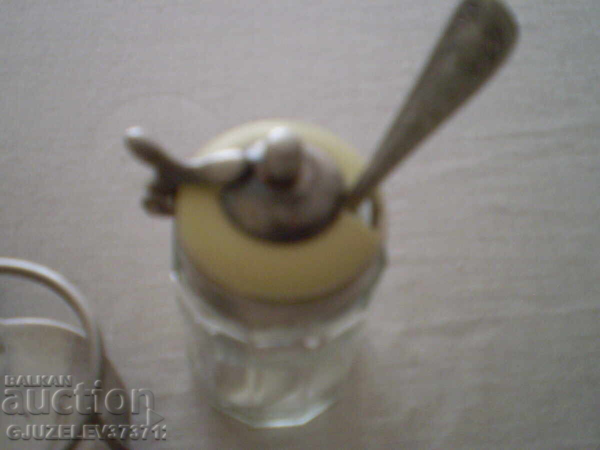 Delivery of Vintage glass bottles marked ABS 9 spices, silvered