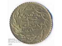 Turcia - monedă aurită - 1223/28(1808) - fals vechi!