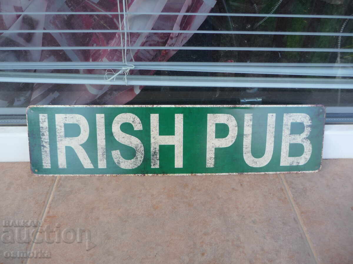 Метална табела Ирландски пъб бира уиски алкохол Ирландия бар