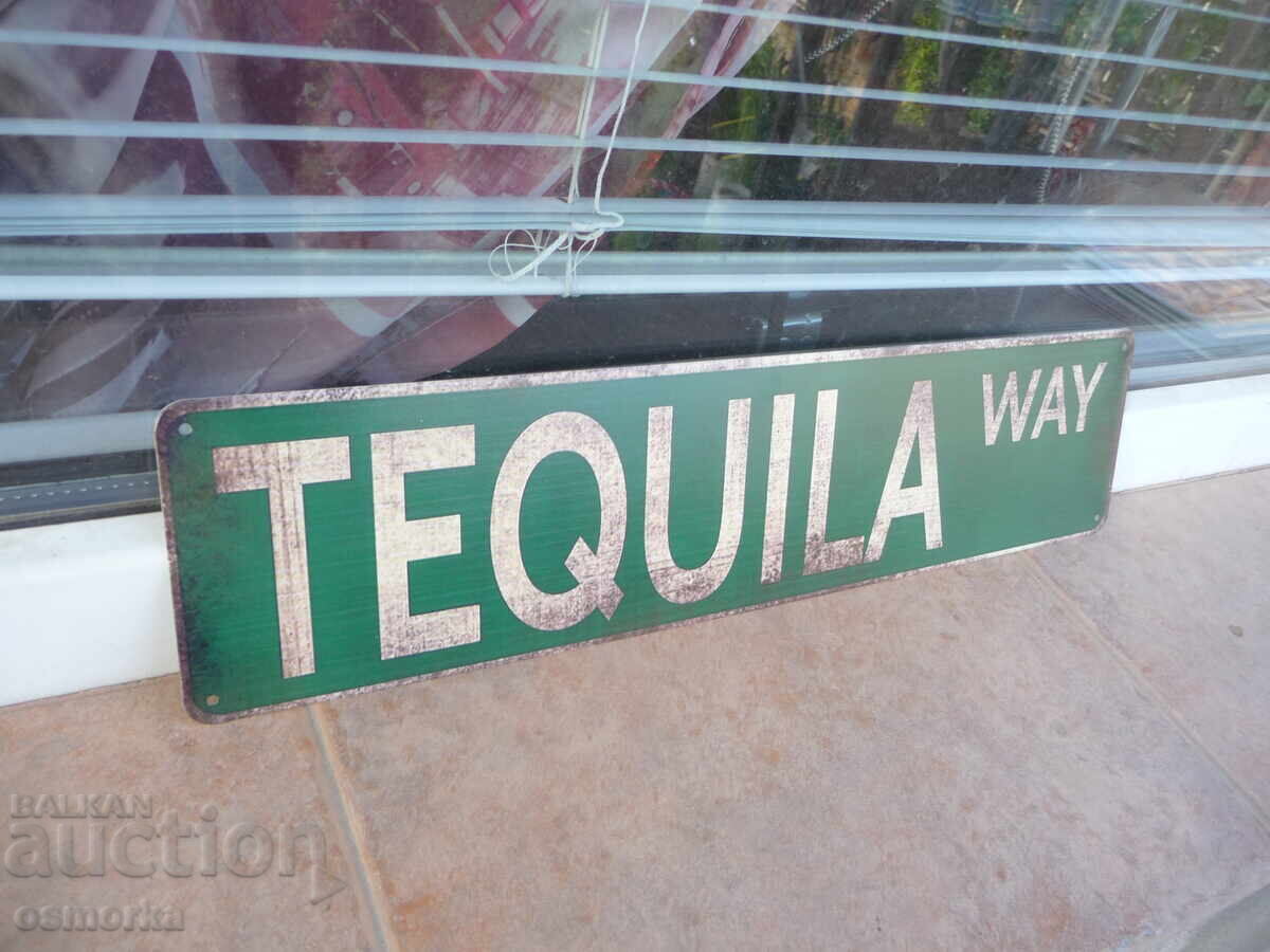 Μεταλλική πινακίδα διακόσμηση Tequila bar σφηνάκια αλκοόλ γεια μας με τιμή 18.00 BGN | € 9.20
