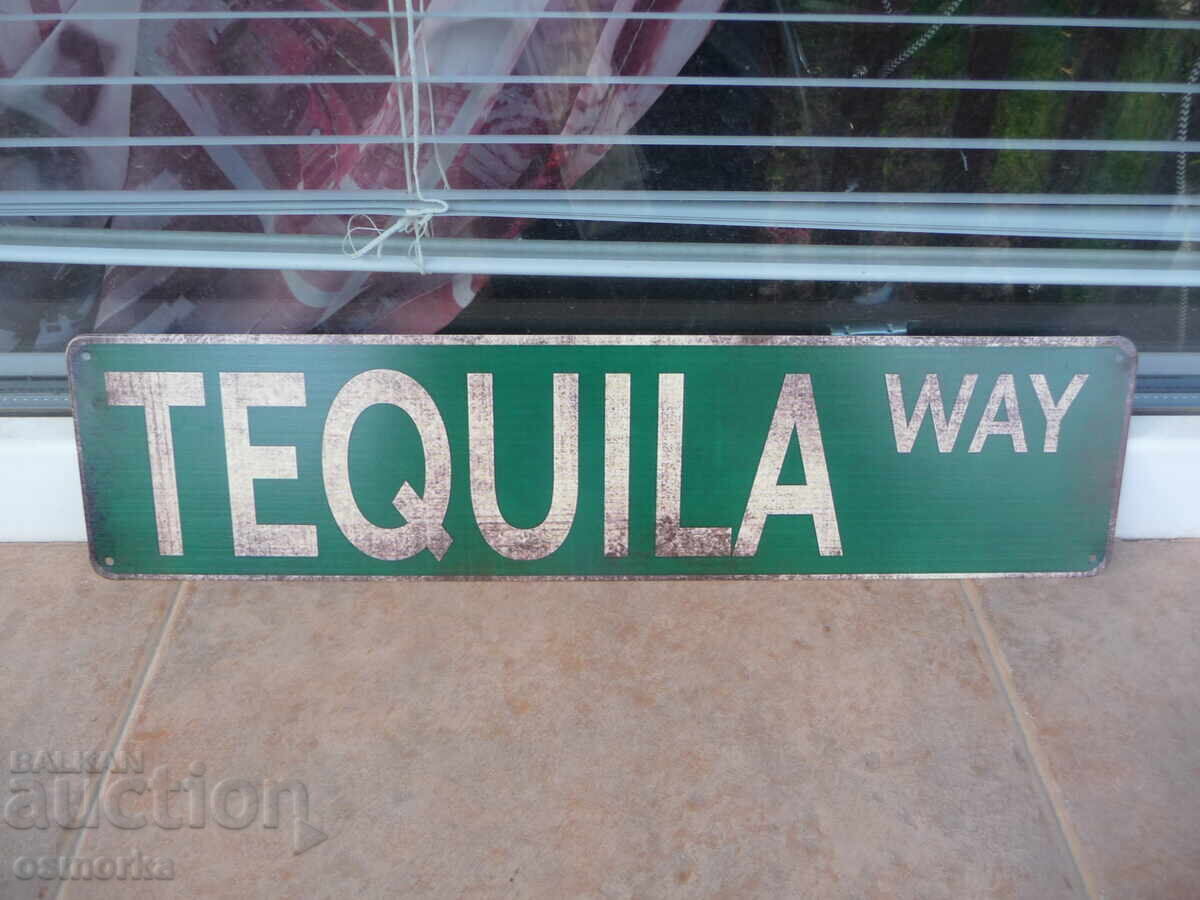 Μεταλλική πινακίδα διακόσμηση Tequila bar σφηνάκια αλκοόλ γεια μας