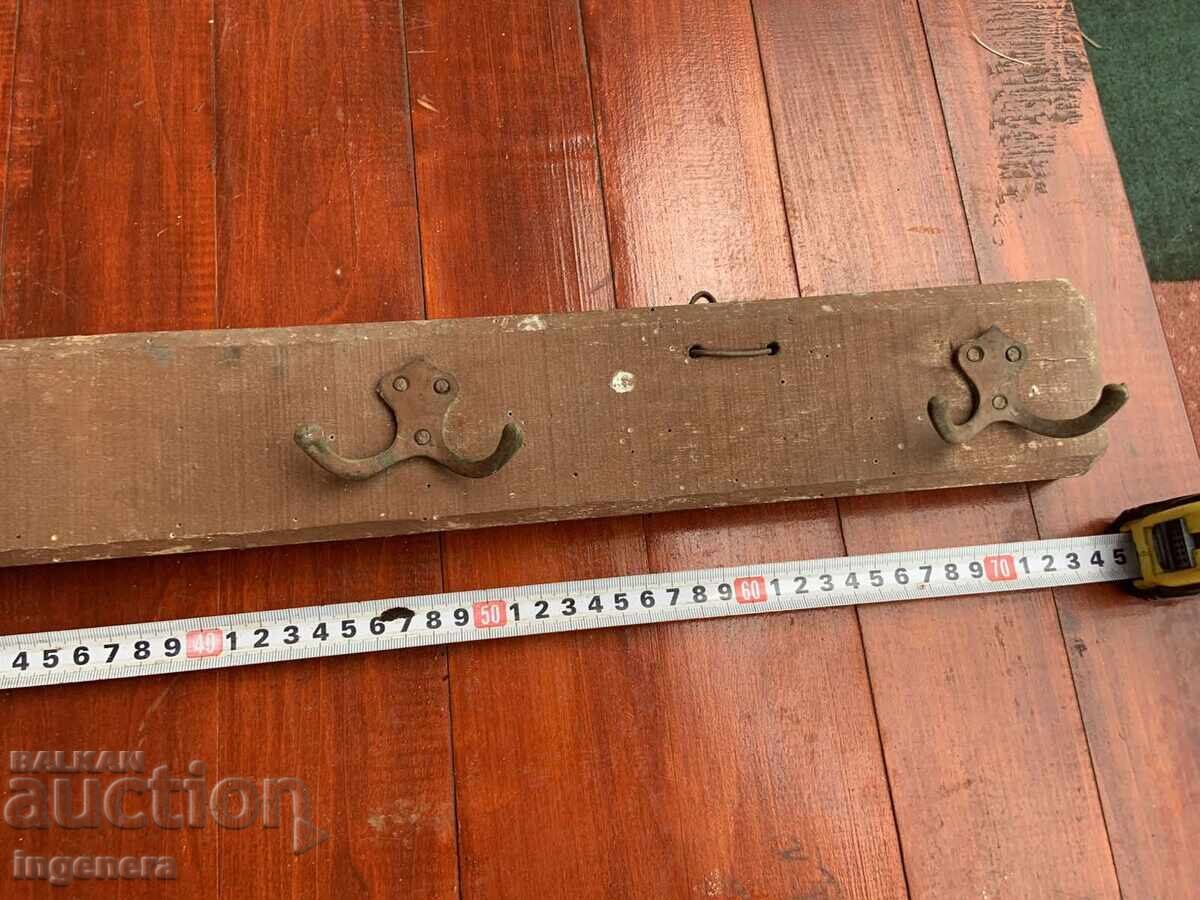 Auction  Coat rack, old, wooden, from and for an old house