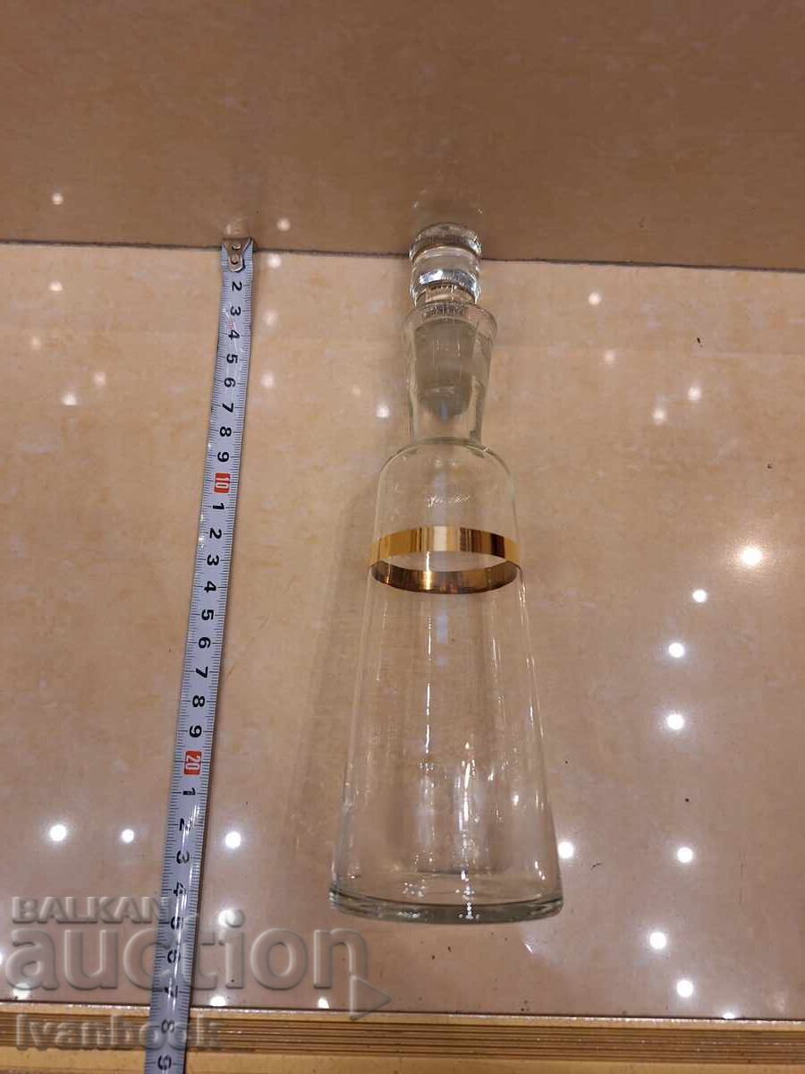 Glass carafe retro social with price 7.00 BGN | € 3.58