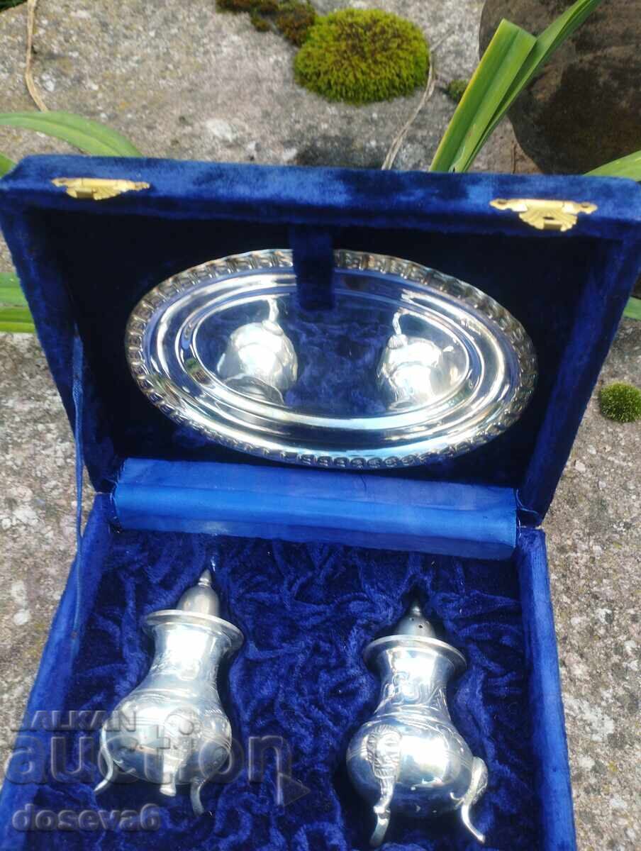 Vintage EPNS salt and pepper set