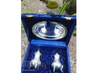 Set vintage EPNS pentru sare și piper