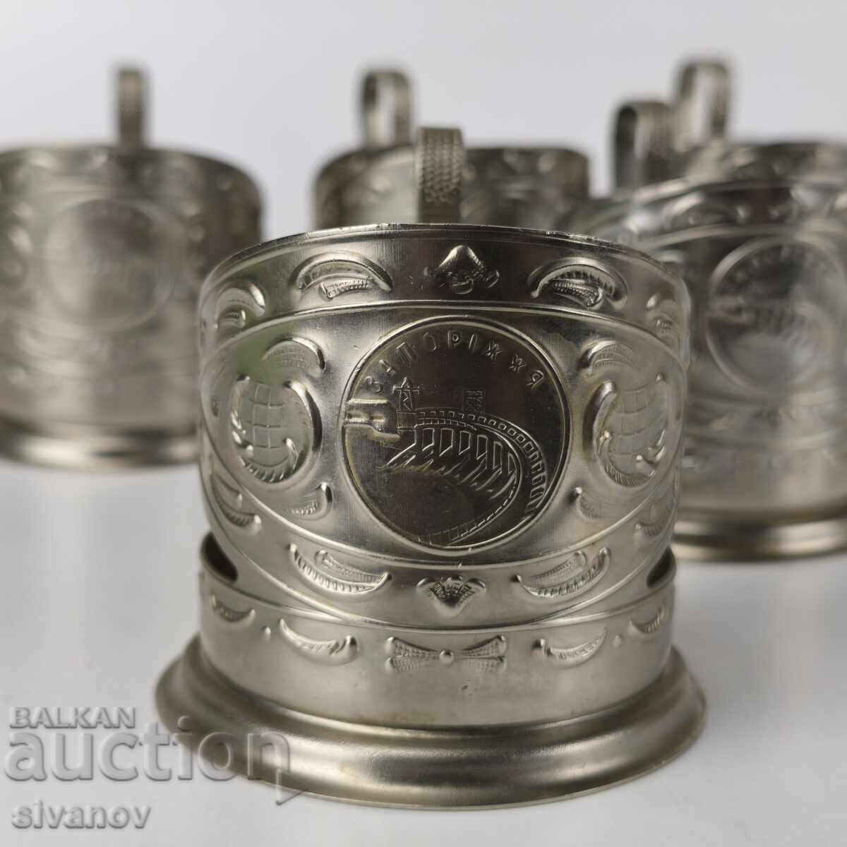 Σετ από 5 σουβέρ ποτηριών, σερβίτσιο ΕΣΣΔ #5946 με τιμή 29.99 BGN | € 15.33