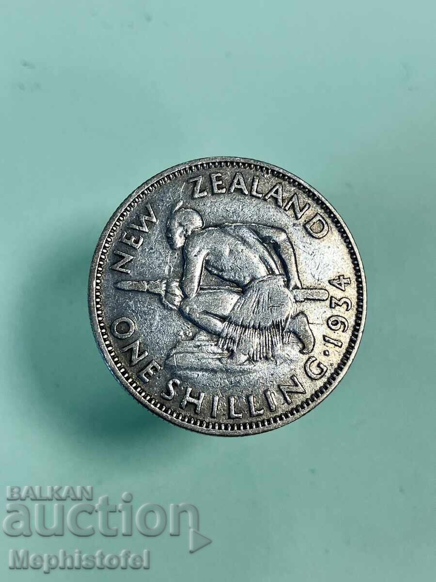 1 Σελίνι 1934, Νέα Ζηλανδία - ασημένιο νόμισμα 1 Σελίνι 1934, Νέα Ζηλανδία - ασημένιο νόμισμα