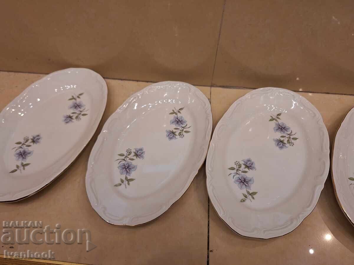 Πορσελάνινες πιατέλες 5τμχ ρετρό σοσιαλ με τιμή 9.00 BGN | € 4.60