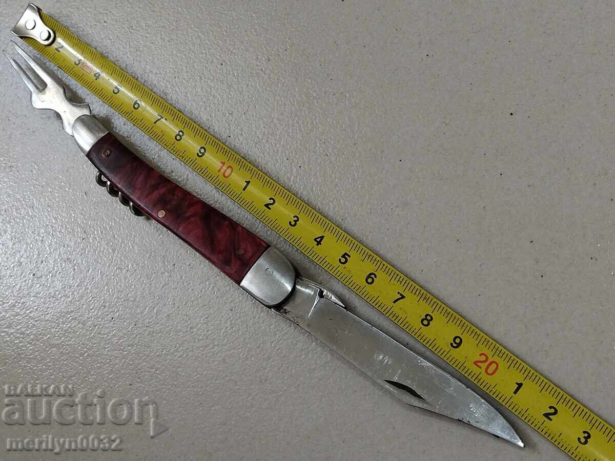 Παλαιό σοσιαλιστικό σετ μαχαιροπήρουνων μαχαίρι πιρούνι τιρμπουσόν Β. Τύρνοβο ΛΔΒ με τιμή 47.00 BGN | € 24.03