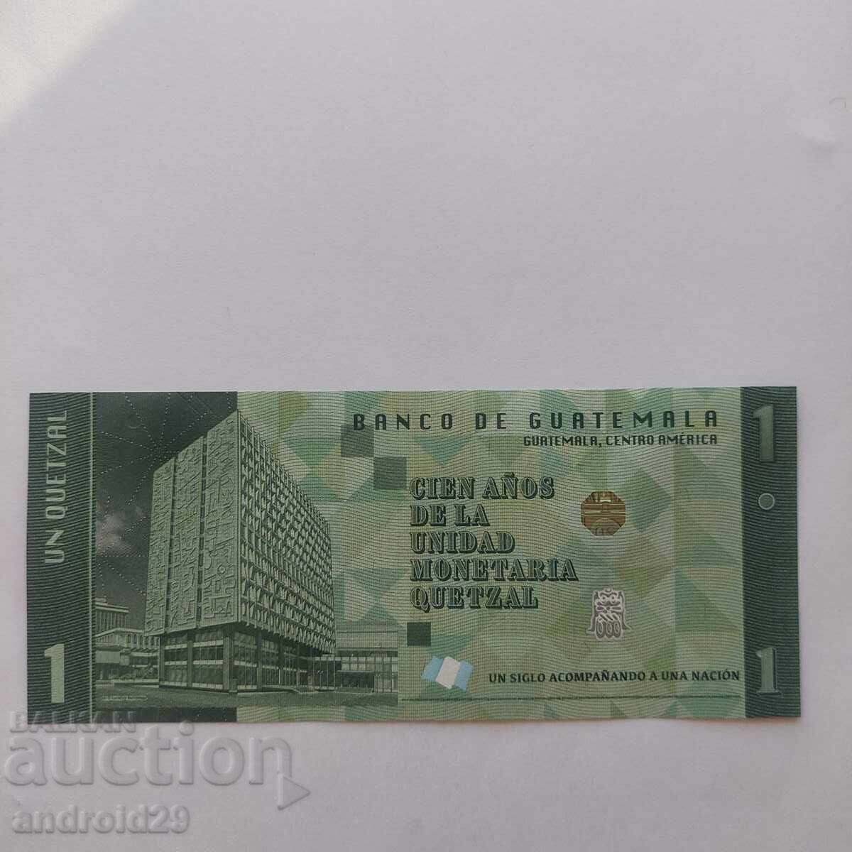 GUATEMALA / GUATEMALA 1 Quetzal 2024 - Banknote with price € 1.53 | 2.99 BGN