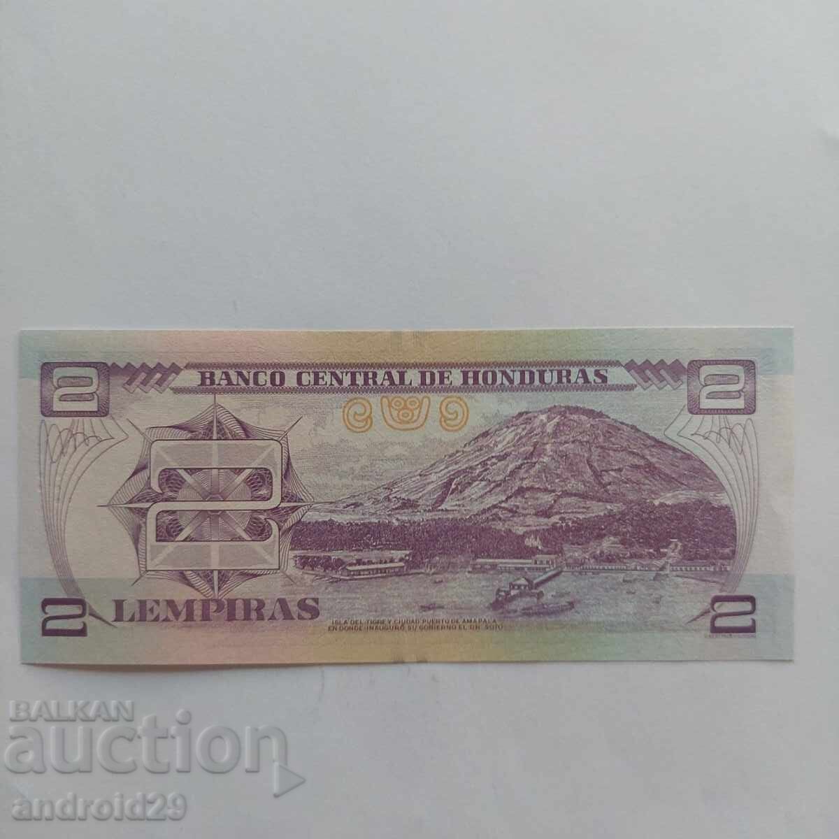 ХОНДУРАС / HONDURAS 2 Лемпира/lempiras  2019г. -Банкнота UNC с цена 3.00 лв. | € 1.53