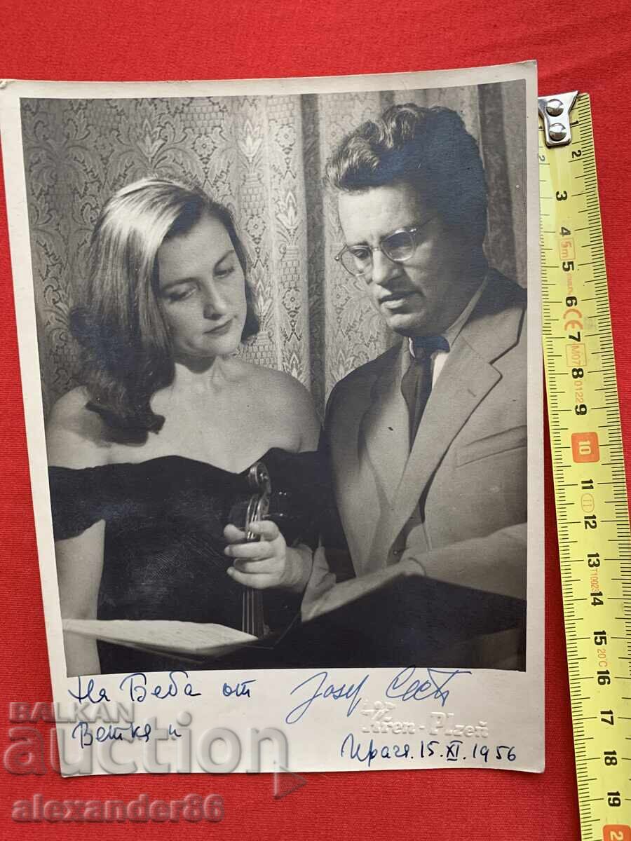 Auction  Branch of Jechkov? Violinist Prague 1956 old photo