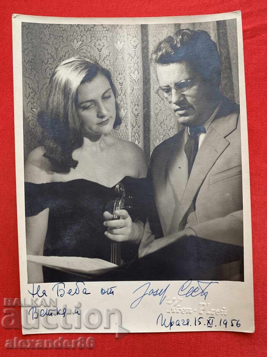 Branch of Jechkov? Violinist Prague 1956 old photo