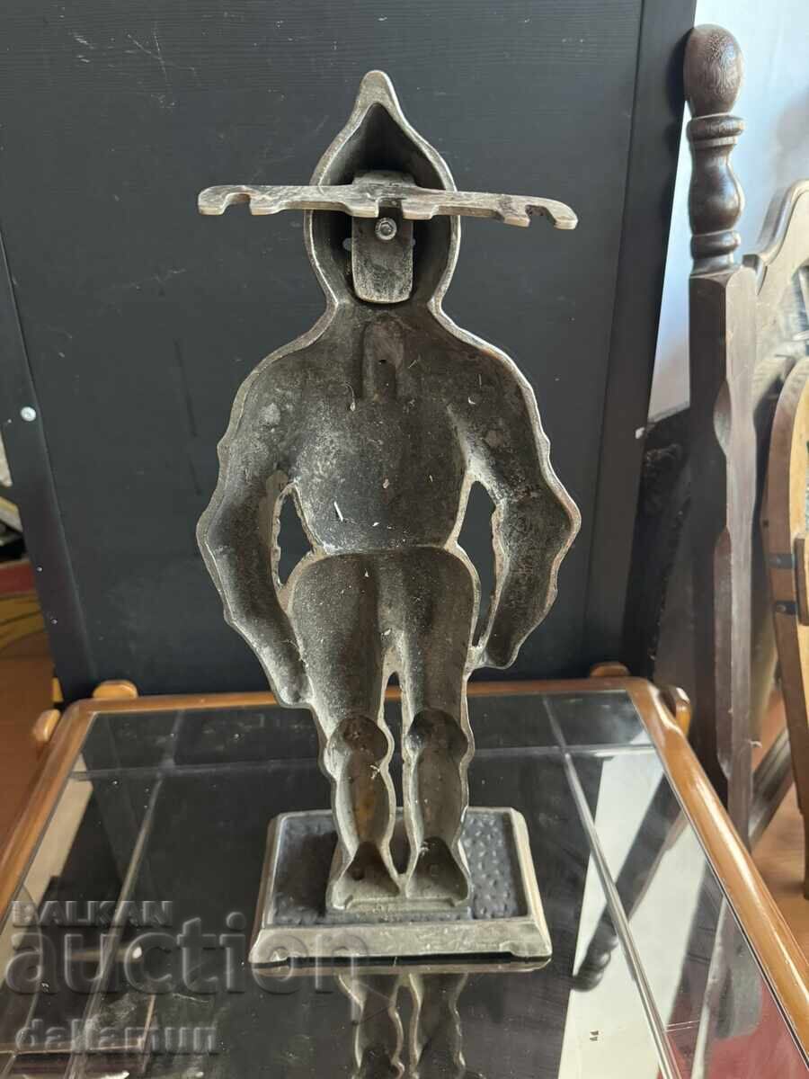 Δημοπρασία Αρχαίο σιδερένιο άγαλμα Πολεμιστής διακόσμηση τζακιού