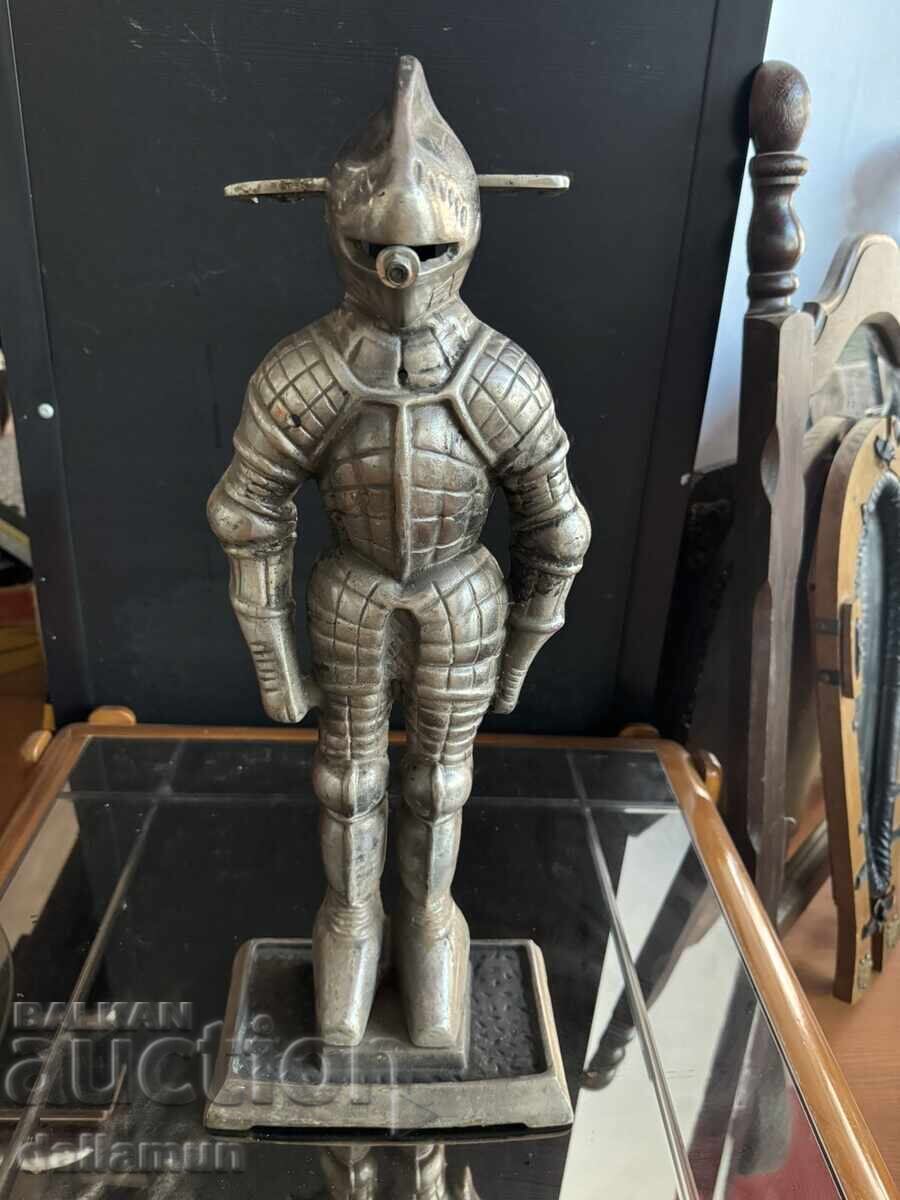 Αρχαίο σιδερένιο άγαλμα Πολεμιστής διακόσμηση τζακιού