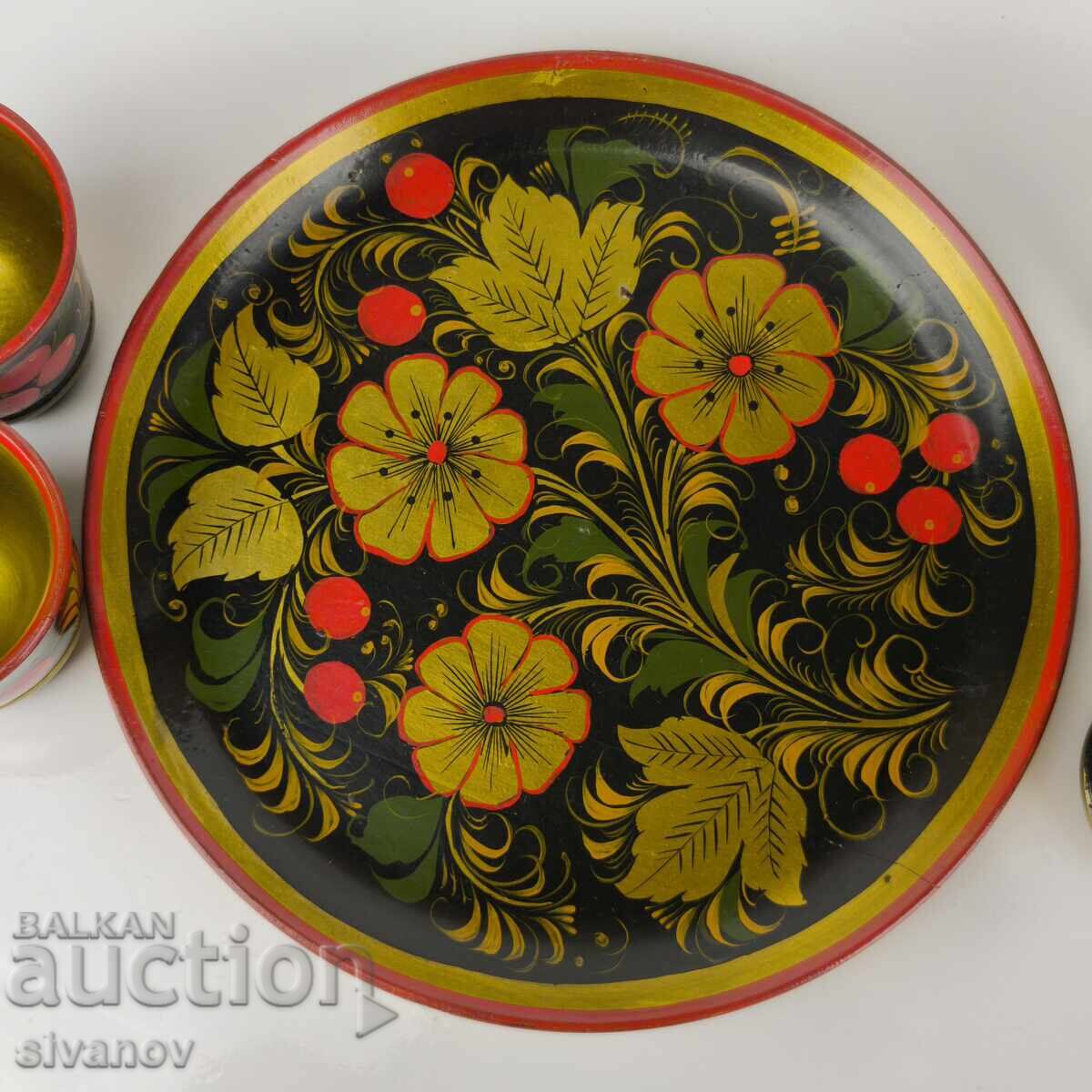 Παλιό σετ φλιτζανιών και δίσκου ζωγραφισμένα ΕΣΣΔ #5954 με τιμή 19.99 BGN | € 10.22 Παλιό σετ φλιτζανιών και δίσκου ζωγραφισμένα ΕΣΣΔ #5954 με τιμή 19.99 BGN | € 10.22