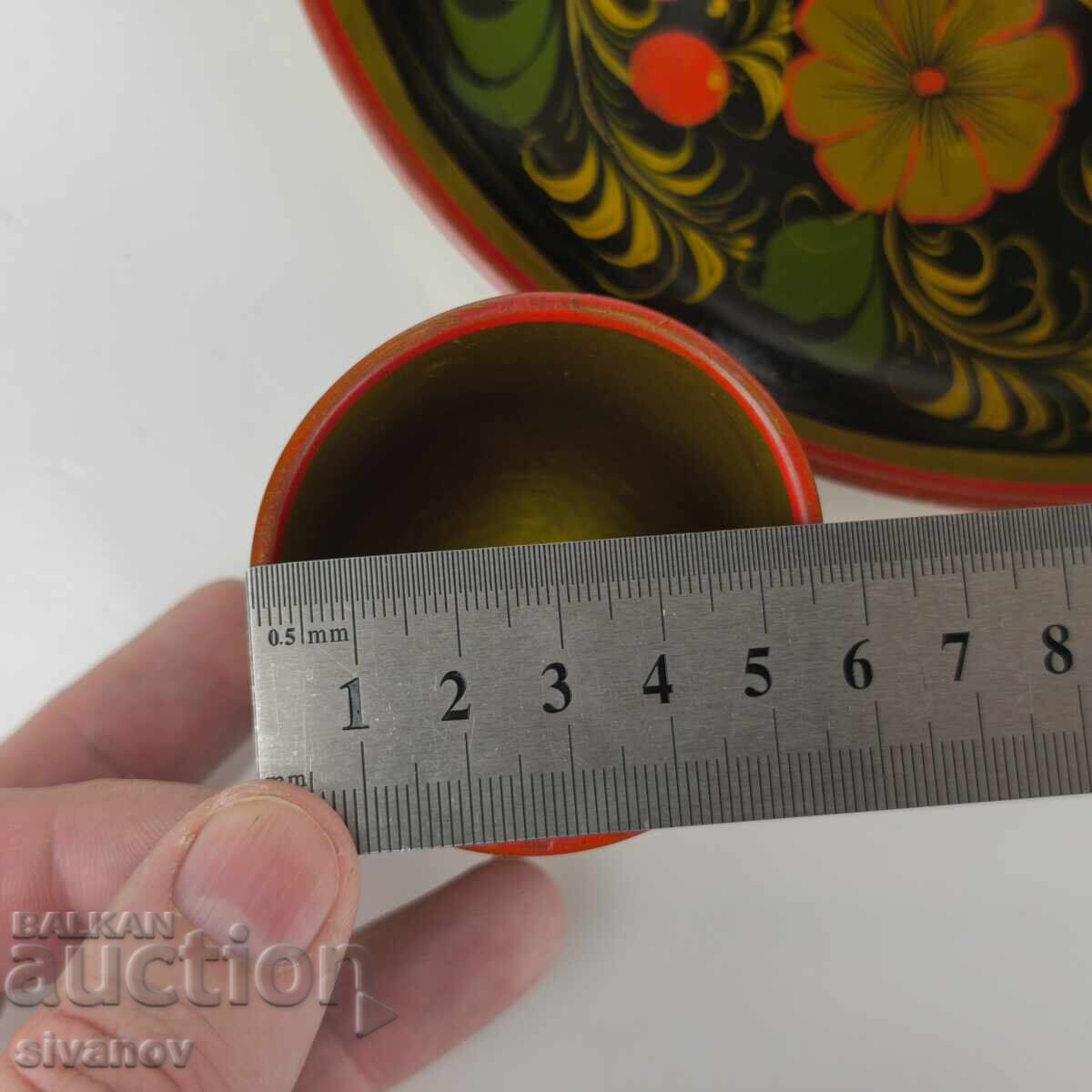 Παλιό σετ φλιτζανιών και δίσκου ζωγραφισμένα ΕΣΣΔ #5954 - 7 Παλιό σετ φλιτζανιών και δίσκου ζωγραφισμένα ΕΣΣΔ #5954 - 7