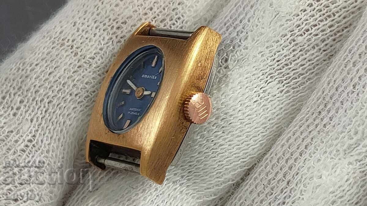 America collectible ladies' gold-plated wristwatch 4 with price € 30.00 | 58.67 BGN