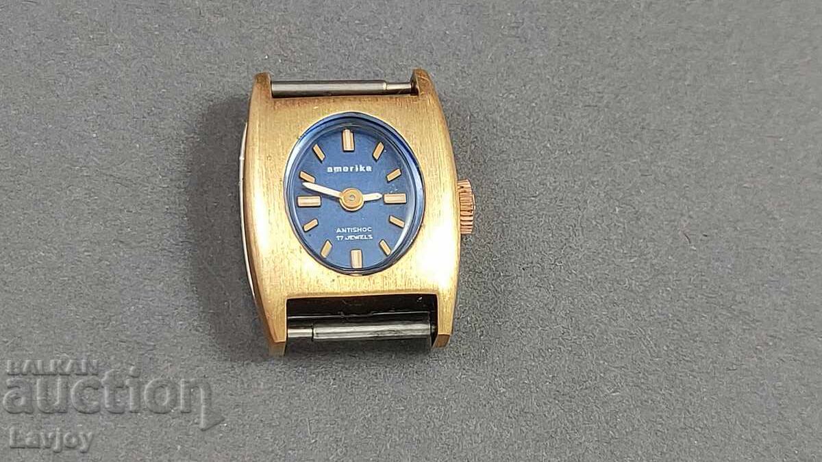 Αμερικάνικο συλλεκτικό γυναικείο χρυσό ρολόι χειρός 4 - 5 Αμερικάνικο συλλεκτικό γυναικείο χρυσό ρολόι χειρός 4 - 5