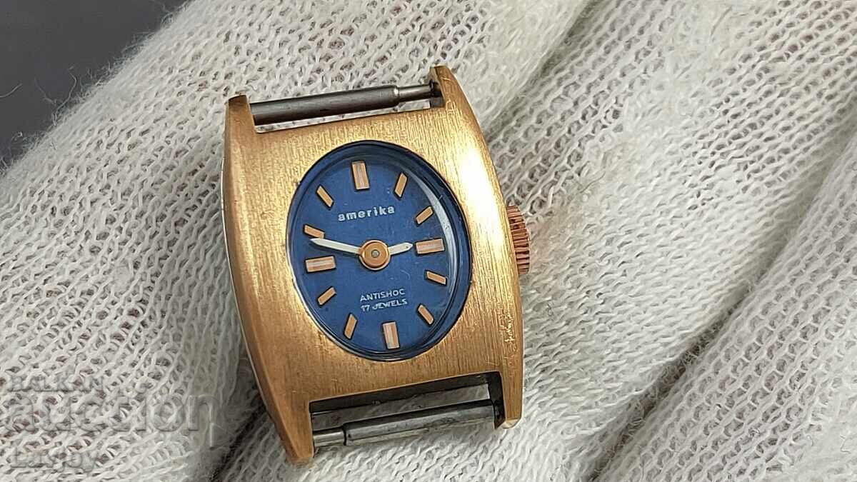 Αμερικάνικο συλλεκτικό γυναικείο χρυσό ρολόι χειρός 4 Αμερικάνικο συλλεκτικό γυναικείο χρυσό ρολόι χειρός 4