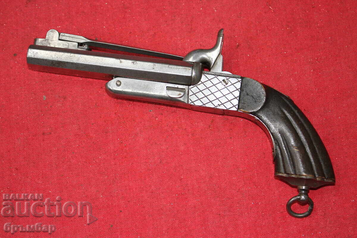 Double-barreled Lefaucheux-type pistol with bayonet knife with price 850.00 BGN | € 434.60