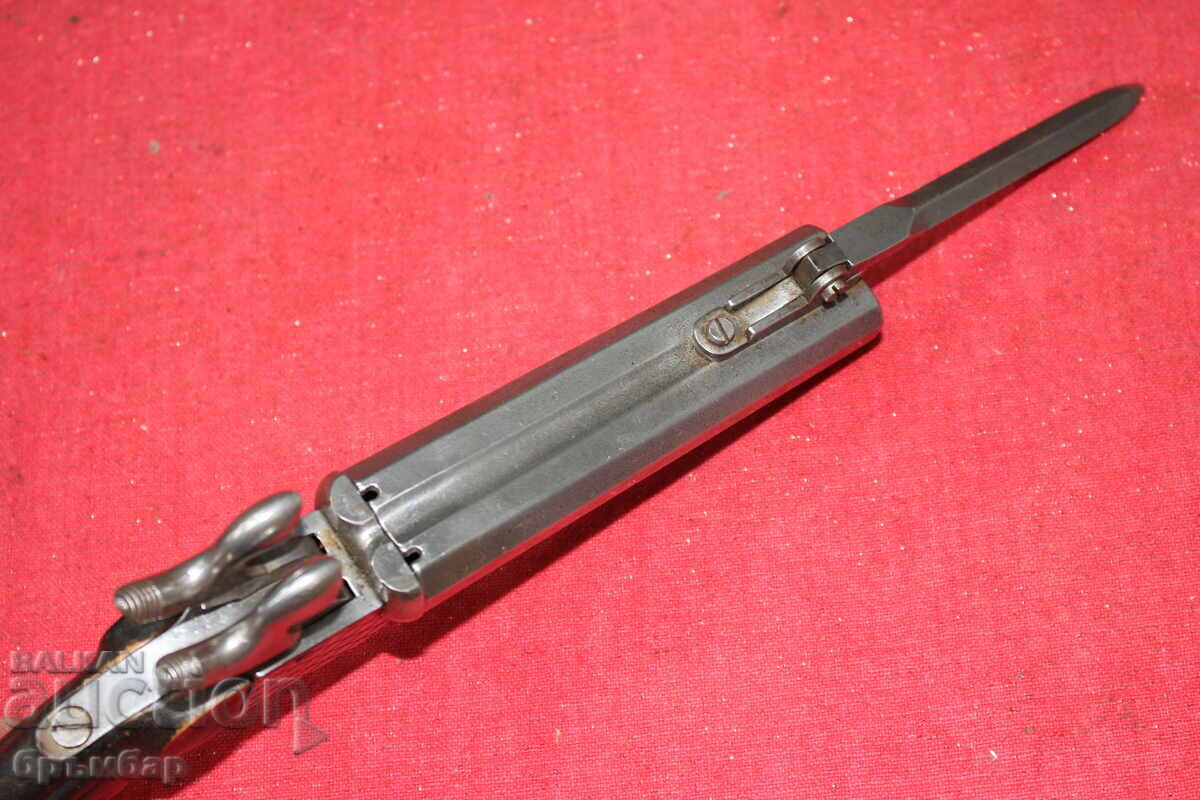 Double-barreled Lefaucheux-type pistol with bayonet knife - 5