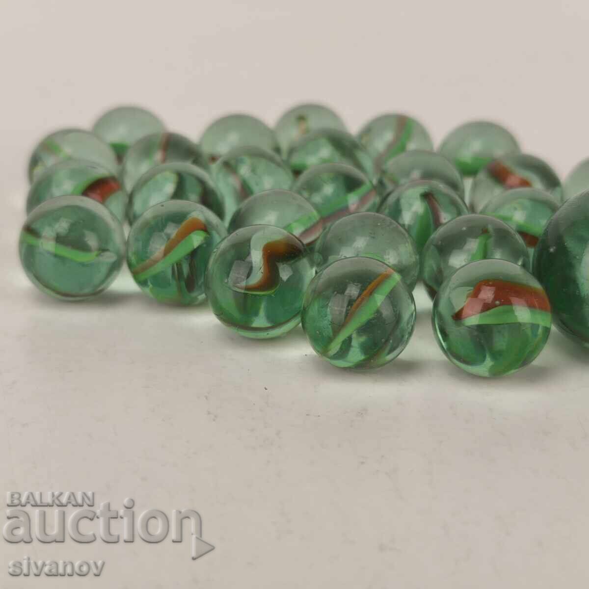 Livrarea Lot de 31 de bile de sticlă vechi pentru joc #5956