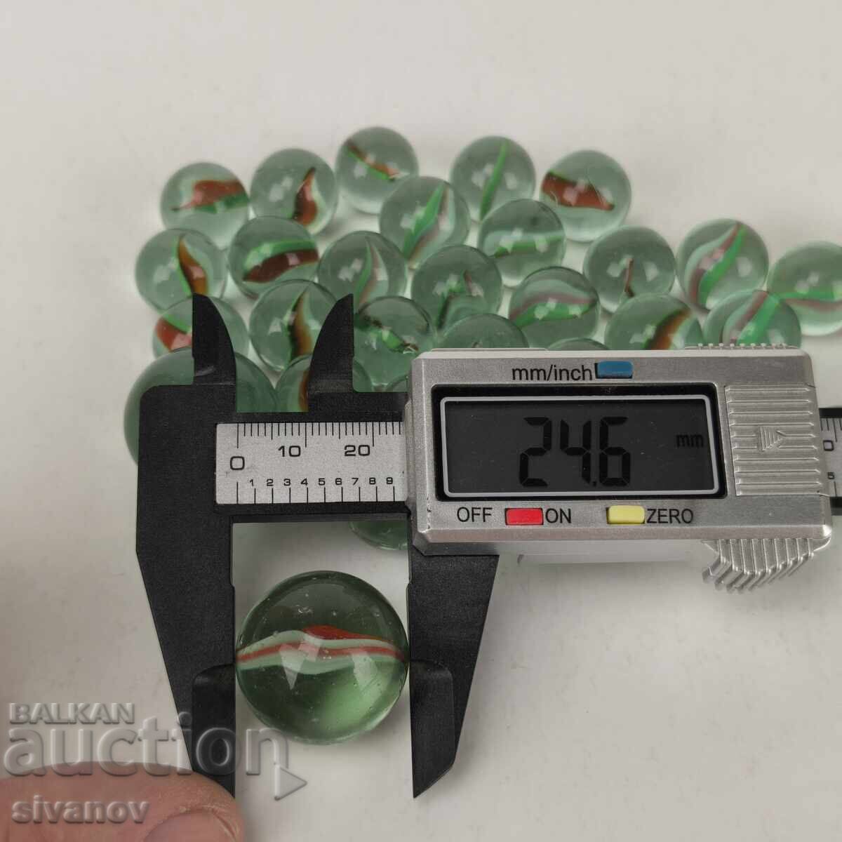 Lot de 31 de bile de sticlă vechi pentru joc #5956 - 6