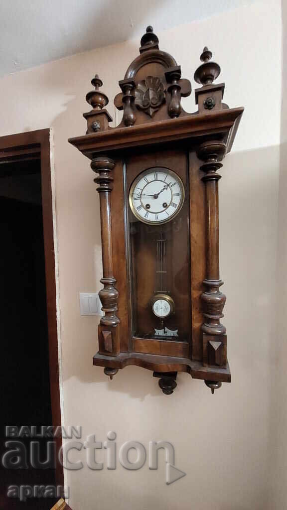 Ρολόι τοίχου αρχών του 20ου αιώνα - λειτουργικός μηχανισμός - 6