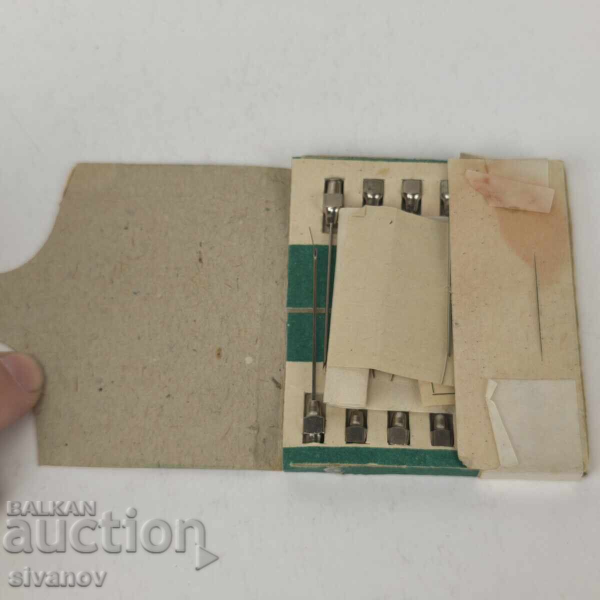 Auction  Old Record Poland syringe needles 12 pieces #5959